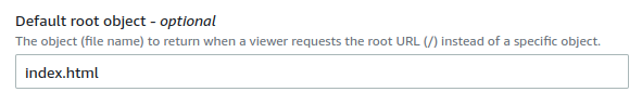 Cloudfront Root Object