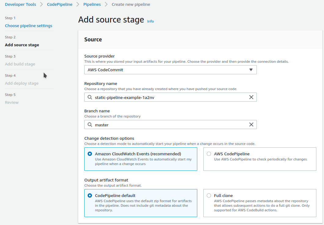 Codepipeline Source