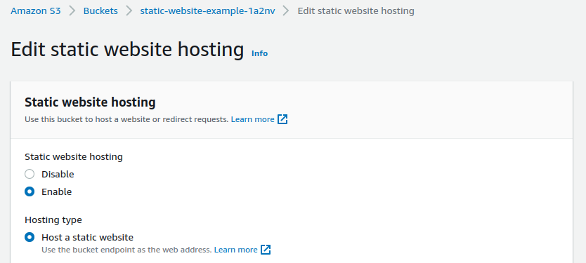 Static Website Hosting